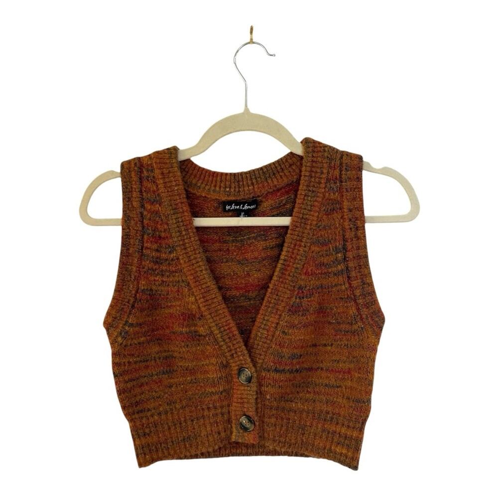 For Love & Lemons HELENA CROP SWEATER VEST Size M